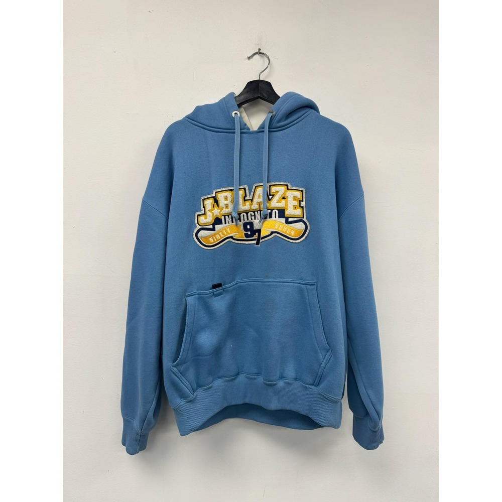 Vintage Johnny Blaze Hoodie Mens Large Blue 97 Logo Pullover Streetwear 90s‎